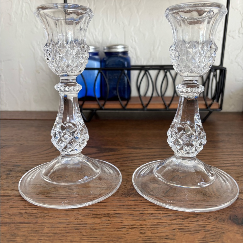Elegant Crystal Candle Holders